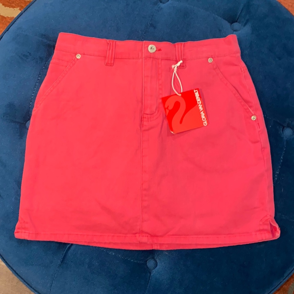 Gloria Vanderbilt Pink Jean Skirt 8
